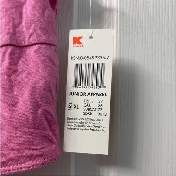 Selena Gomez dream out loud Pink Junior XL Crop Top NWT deadstock Y2K layering - Picture 2 of 5